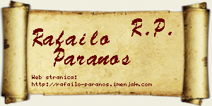 Rafailo Paranos vizit kartica